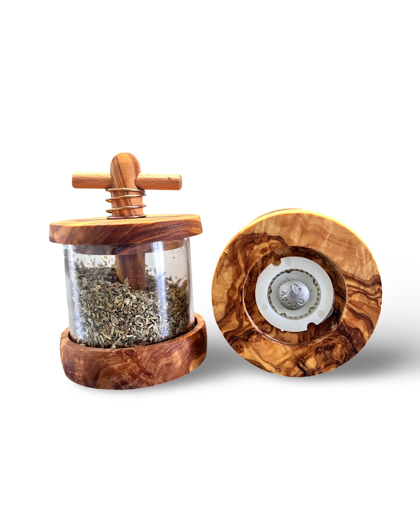 Kräutermühle Ø 6 cm Olivenholz - Casavea GbR