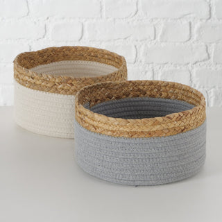 3-teiliges Körbe-Set "Len" rund, 2 Farben - Casavea GbR