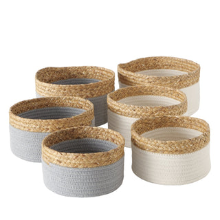 3-teiliges Körbe-Set "Len" rund, 2 Farben - Casavea GbR