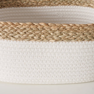 3-teiliges Korbset – Oval, Holz & Textil "Ioana" - Casavea GbR