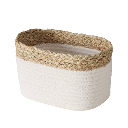 3-teiliges Korbset – Oval, Holz & Textil "Ioana" - Casavea GbR