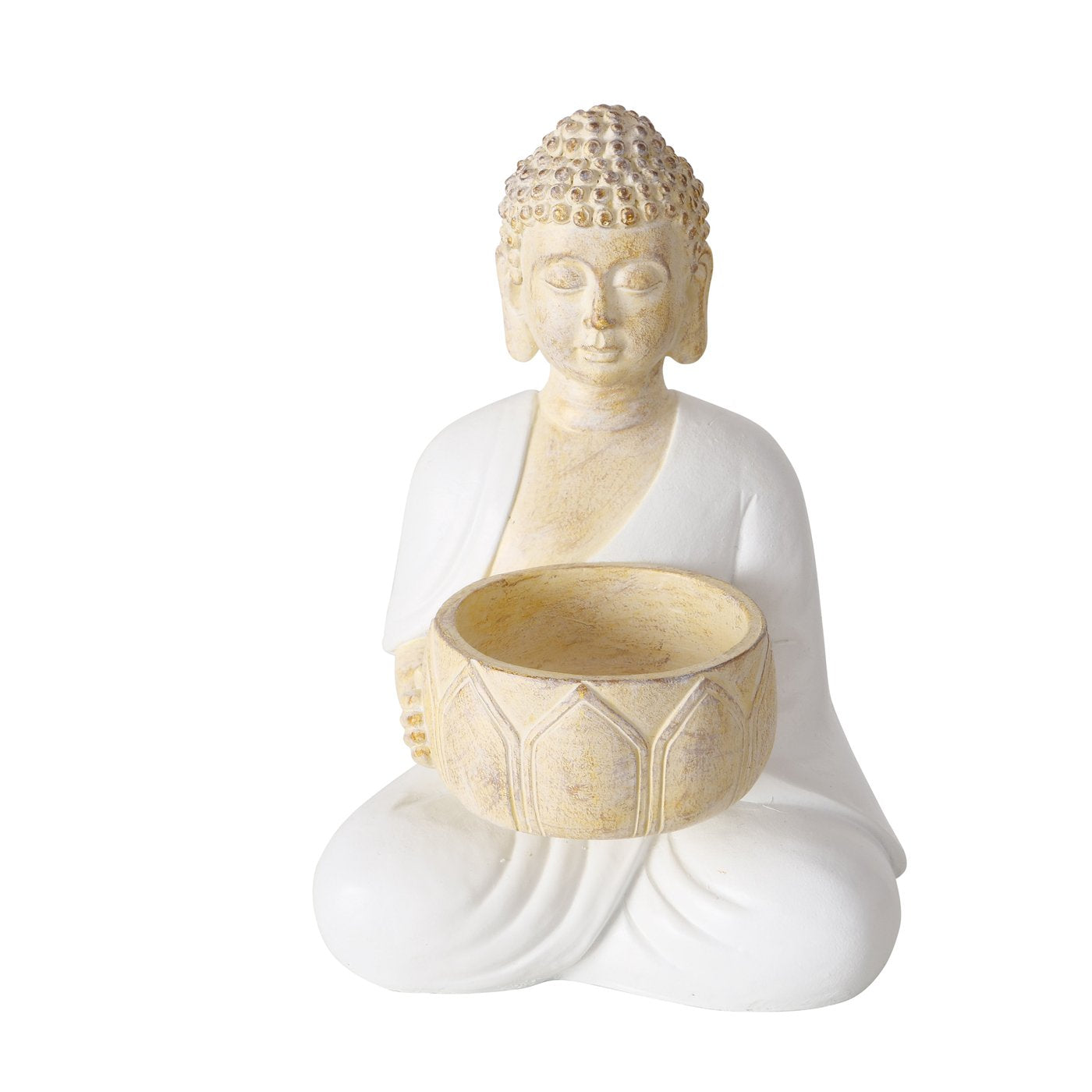 Deko-Teelichthalter „Jamory“ – Handbemalt, Buddha-Design - Casavea GbR