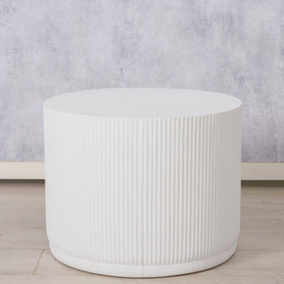 Couchtisch rund Keramik Mgnesia Hellgrau modern