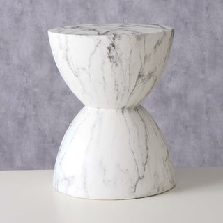 Handgearbeiteter Beistelltisch mit Marmoroptik Keramik magnesia Platte