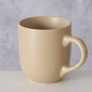 Steinzeug Becher Tasse beige für Kaffee oder Tee