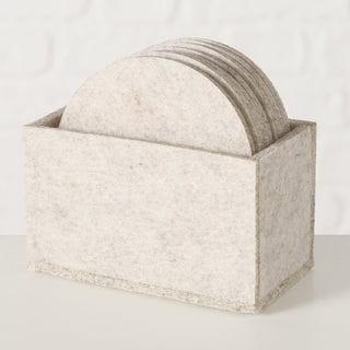 Handgefertigte Untersetzer aus Textil | Beige Set Kosta, 11 tlg. - Casavea GbR