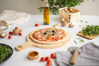 Pizza-Set (Pizzabrett mit Pizzaschneider) - Casavea GbR