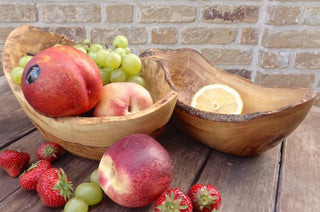 Obstschale aus Olivenholz für Obst oder Snacks