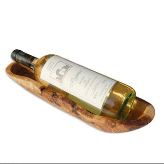 Weinflaschen Schale aus Olivenholz 34 - 36 cm - Casavea GbR