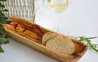 Servierschale 30cm glatter Rand aus Olivenholz - Casavea GbR