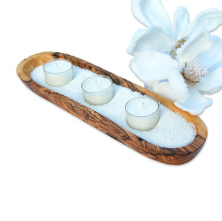 Kerzen-Wellness-Set "ROMANTIK" inkl. 3 Teelichter und Deko Sand - Casavea GbR