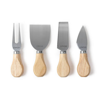 Schwenkbare Käseplatte mit Utensilien (24 x 24 x 3,5 cm) - Casavea GbR