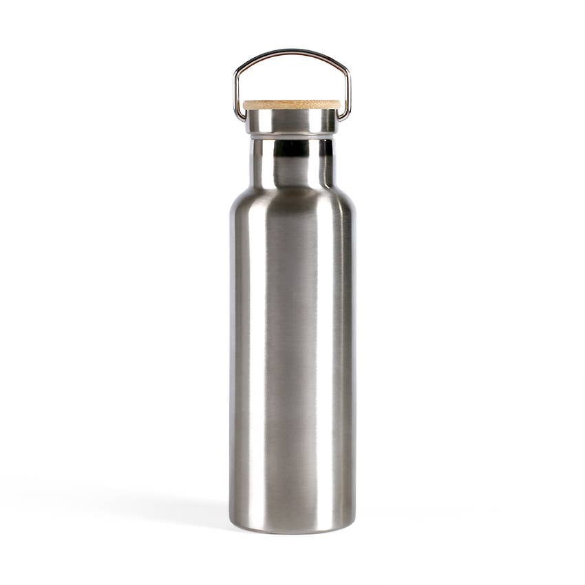 Isolierte Flasche aus Edelstahl für Getränke und unterwegs