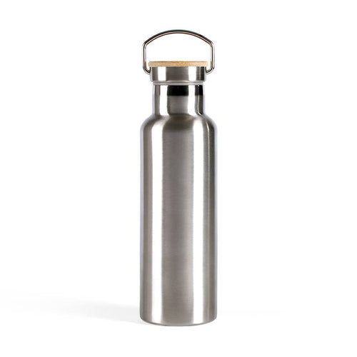 Isolierte Flasche aus Edelstahl für Getränke und unterwegs