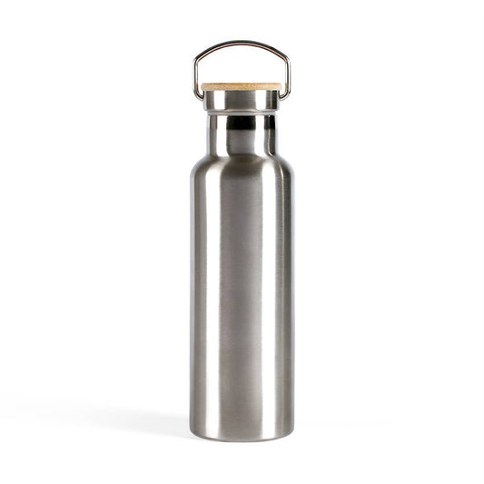 Isolierte Flasche aus Edelstahl für Getränke und unterwegs