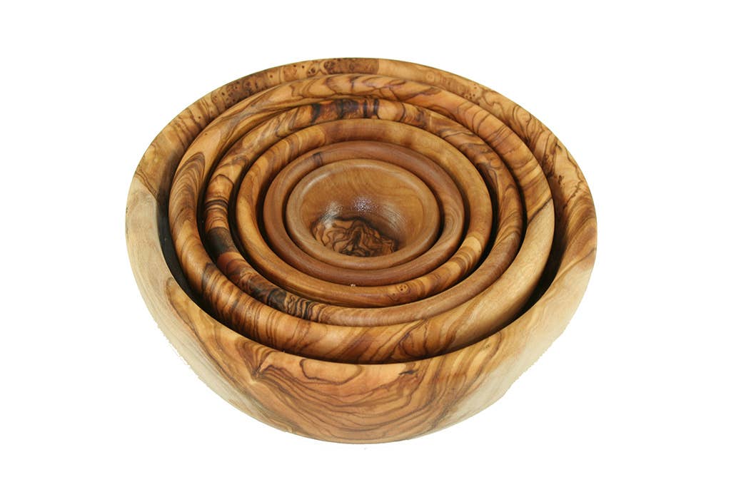 6er-Schalenset rund aus Olivenholz - Casavea GbR