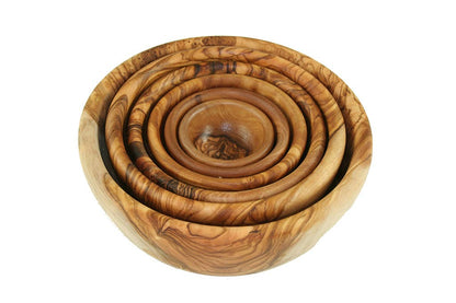 6er-Schalenset rund aus Olivenholz - Casavea GbR