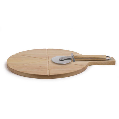 Pizza-Set (Pizzabrett mit Pizzaschneider) - Casavea GbR